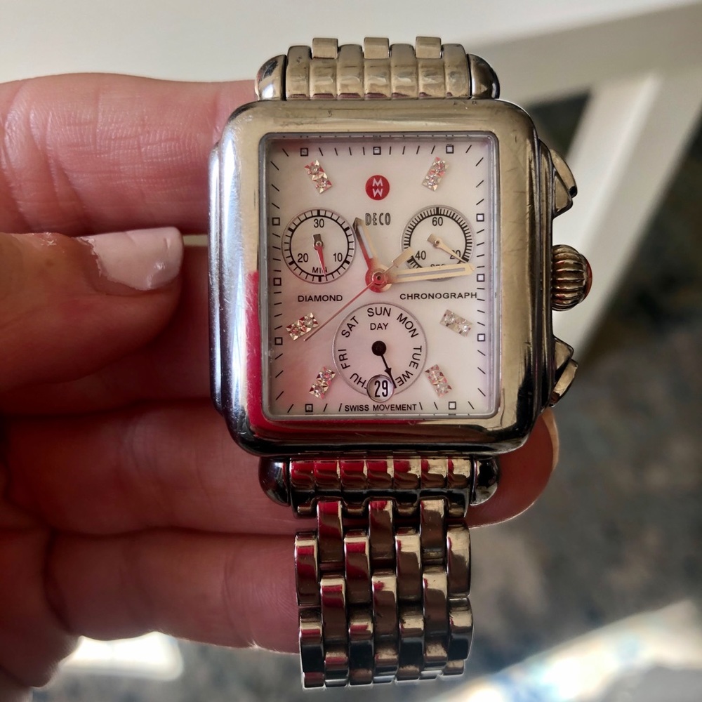 Michele Deco Diamond Dial Watch